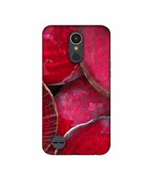 Amazon Brand - Solimo Designer Red Texture 3D Printed Hard Back Case Mobile Cover for LG K10 (2017)