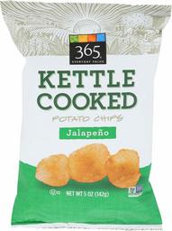 365 Everyday Value, Kettle Cooked Potato Chips, Jalapeño, 5 oz