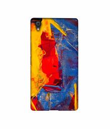 Amazon Brand - Solimo Designer Yellow and Dark Blue Canvas 3D Printed Hard Back Case Mobile Cover for Oneplus X