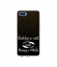 Amazon Brand - Solimo Designer Daddy's Girl and Mummy World UV Printed Soft Back Case Mobile Cover for Realme C2