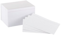 AmazonBasics with Ruled Index Cards Heavyweight White 3 X 5 , whites