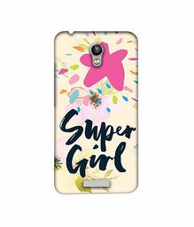 Amazon Brand - Solimo Designer Super Girl 3D Printed Hard Back Case Mobile Cover for Micromax Canvas Spark Q380