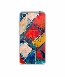 Amazon Brand - Solimo Designer Dark Multicolor Blocks UV Printed Soft Back Case Mobile Cover for Vivo Y55