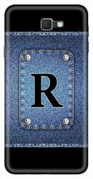 Amazon Brand - Solimo Designer Button Jeans Alphabet-R 3D Printed Hard Back Case Mobile Cover for Samsung Galaxy J7 Prime