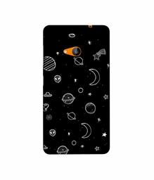 Amazon Brand - Solimo Designer Solar System 3D Printed Hard Back Case Mobile Cover for Microsoft Lumia 535