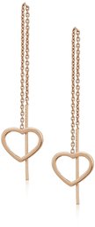 Ohrringe Sterling-Silber 925 offenes Herz,rose gold