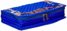 Amazon Brand - Solimo Quilted Jewellery Kit, Blue