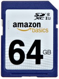 AmazonBasics SDXC Class 10 UHS-1 64 GB Memory Card