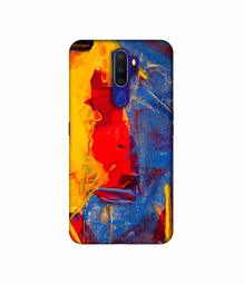 Amazon Brand - Solimo Designer Yellow and Dark Blue Canvas 3D Printed Hard Back Case Mobile Cover for Oppo A9 (2020)