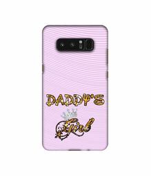 Amazon Brand - Solimo Designer Daddy's Girl in Glitter Pattern 3D Printed Hard Back Case Mobile Cover for Samsung Galaxy Note 8