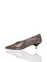 Find Women's Mary Closed Back Heels Brown (Snake) 7 UK (40 EU),23-02-01