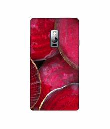 Amazon Brand - Solimo Designer Red Texture 3D Printed Hard Back Case Mobile Cover for OnePlus 2