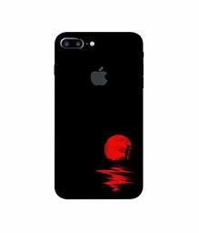 Amazon Brand - Solimo Designer Red Moon 3D Printed Hard Back Case Mobile Cover for Apple iPhone 7 Plus (Logo Cut)