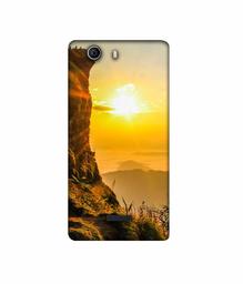 Amazon Brand - Solimo Designer Mountan Side Sun View 3D Printed Hard Back Case Mobile Cover for Micromax Canvas Nitro 2 E311