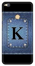 Amazon Brand - Solimo Designer Button Jeans Alphabet-K 3D Printed Hard Back Case Mobile Cover for Huawei Honor 8 Lite