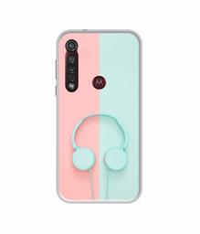 Amazon Brand - Solimo Designer Head Phone UV Printed Soft Back Case Mobile Cover for Motorola Moto G8 Plus