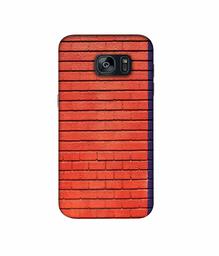 Amazon Brand - Solimo Designer Red and Purple Brick 3D Printed Hard Back Case Mobile Cover for Samsung Galaxy S7 Edge