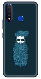 Amazon Brand - Solimo Designer Beard Man Teal 3D Printed Hard Back Case Mobile Cover for Vivo Y19 / Vivo U20