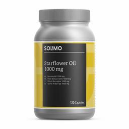 Amazon Brand: Solimo Dietary Supplement with Borage Oil 1000 mg and Vitamin E, 120 Capsules