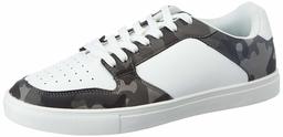 Amazon Brand - Inkast Denim Co. Men's White/Olive Camo PU Sneakers-11 UK (45 EU) (12 US) (AZ-IK-014)