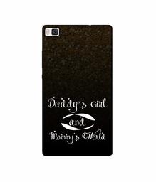 Amazon Brand - Solimo Designer Daddy's Girl and Mummy World 3D Printed Hard Back Case Mobile Cover for Huawei P8