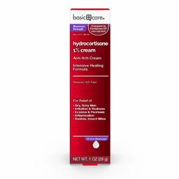 Basic Care Hydrocortisone 1% Intensive Healing Anti-itch Cream, 1 Ounce