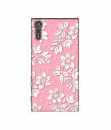 Amazon Brand - Solimo Designer White Flower Pattern 3D Printed Hard Back Case Mobile Cover for Sony Xperia XZ Dual