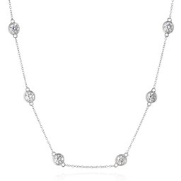 Collier en argent sterling plaqué platine ou or avec zircons Swarovski,Argent plaqué platine,18” Length