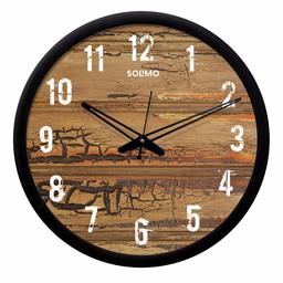 Amazon Brand - Solimo 12-inch Wall Clock - Desginer (Silent Movement, Black Frame), SC-1024