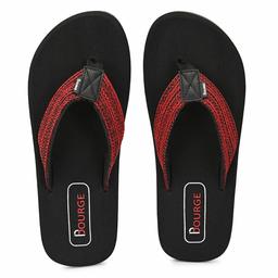 Bourge Men's Canton-26 Black Flip Flops-9 UK (43 EU) (10 US) (Canton-26-09)