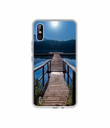 Amazon Brand - Solimo Designer Wooden Beach UV Printed Soft Back Case Mobile Cover for Tecno Spark Go