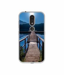 Amazon Brand - Solimo Designer Wooden Beach UV Printed Soft Back Case Mobile Cover for Nokia 4.2