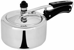 Amazon Brand - Solimo Aluminium Inner Lid Pressure Cooker (2L, ISI Certified, Gas Stove compatible)