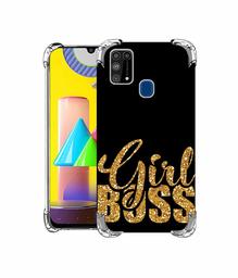 Amazon Brand - Solimo Designer Sparkle Girl Boss UV Printed Soft Back Case Mobile Cover for Samsung Galaxy M31