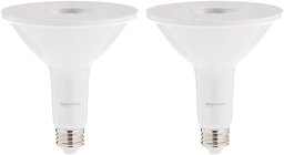 AmazonBasics 90 Watt Equivalent, Bright White, Non-Dimmable, PAR38 LED Light Bulb - 2 Pack