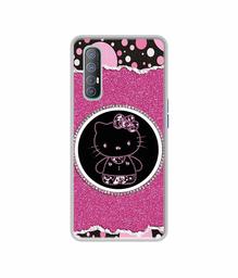 Amazon Brand - Solimo Designer Kitty with Glitter UV Printed Soft Back Case Mobile Cover for Oppo Reno 3 Pro