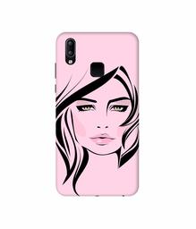 Amazon Brand - Solimo Designer Pink Lady Pattern 3D Printed Hard Back Case Mobile Cover for Vivo Y95