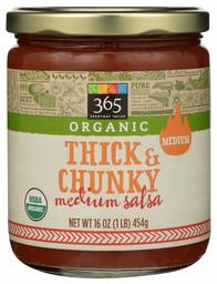 365 Everyday Value, Organic Thick & Chunky Medium Salsa, 16 Oz