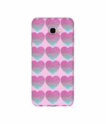 Amazon Brand - Solimo Designer Sparkle Heart Texture 3D Printed Hard Back Case Mobile Cover for Samsung Galaxy J4 Plus