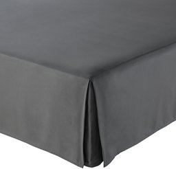 AmazonBasics Pleated Bed Skirt - Queen, Dark Grey