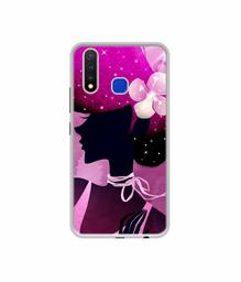 Amazon Brand - Solimo Designer Lady Vectors UV Printed Soft Back Case Mobile Cover for Vivo U20