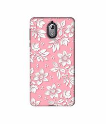 Amazon Brand - Solimo Designer White Flower Pattern 3D Printed Hard Back Case Mobile Cover for Nokia 3.1