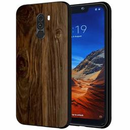 Amazon Brand - Solimo Designer Wooden Texture Printed Hard Back Case Mobile Cover for Poco F1 (D207)