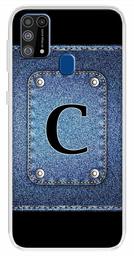 Amazon Brand - Solimo Designer Multicolor Button Jeans Alphabet-C Printed Soft Back Case Mobile Cover for Samsung Galaxy M31