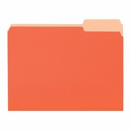 AmazonBasics Two-Tone Color File Folders, Letter Size, 1/3 Cut, Orange, 36-Pack