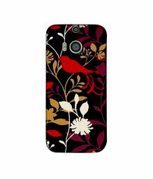 Amazon Brand - Solimo Designer Flower Bunch Pain On Cloth 3D Printed Hard Back Case Mobile Cover for HTC One M8