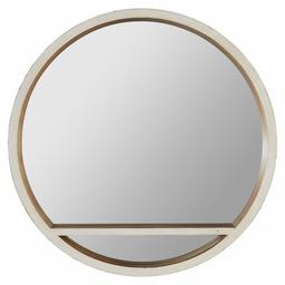 Amazon Brand – Rivet Rustic Mirror Wall Shelf, 24