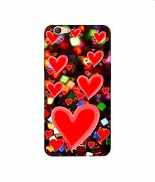 Amazon Brand - Solimo Designer Heart Texture on Glitters 3D Printed Hard Back Case Mobile Cover for Oppo F1s