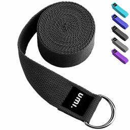 UMI. Essentials 1.8M Yoga Strap with Pose Guide E-book (Black)