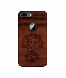 Amazon Brand - Solimo Designer Engraved Patten 3D Printed Hard Back Case Mobile Cover for Apple iPhone 8 Plus (with Logo Cut)